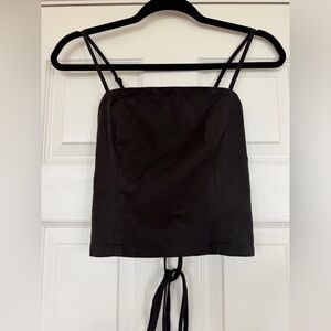 Urban Outfitters Black Tie Back Halter Top Size M